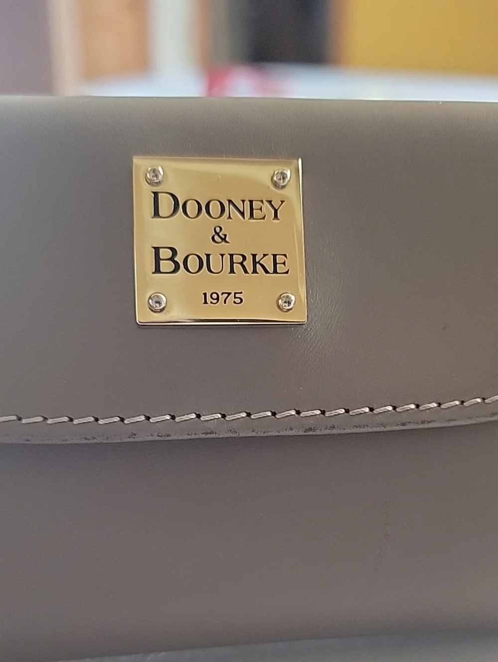 Dooney & Bourke Taupe Leather Continental Clutch Wallet